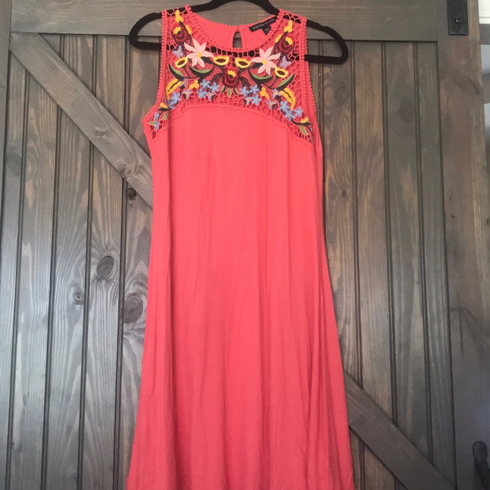 Floral and peach colored dress!!!